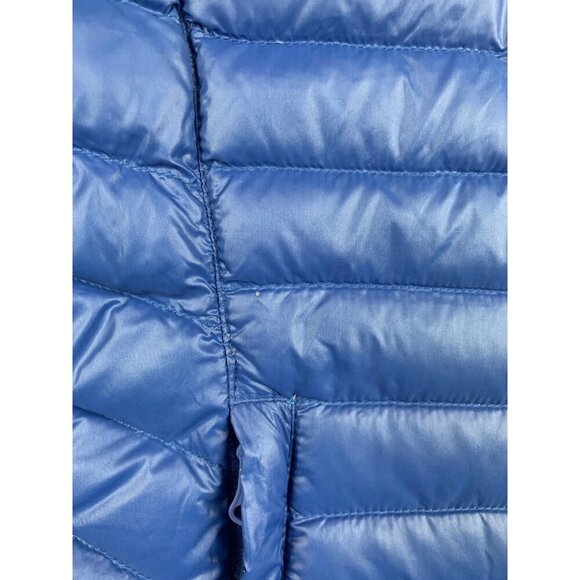 Bernardo Packable Womens Down Puffer Vest Blue Teal Reversible Nylon Lightweight - Picture 4 of 5